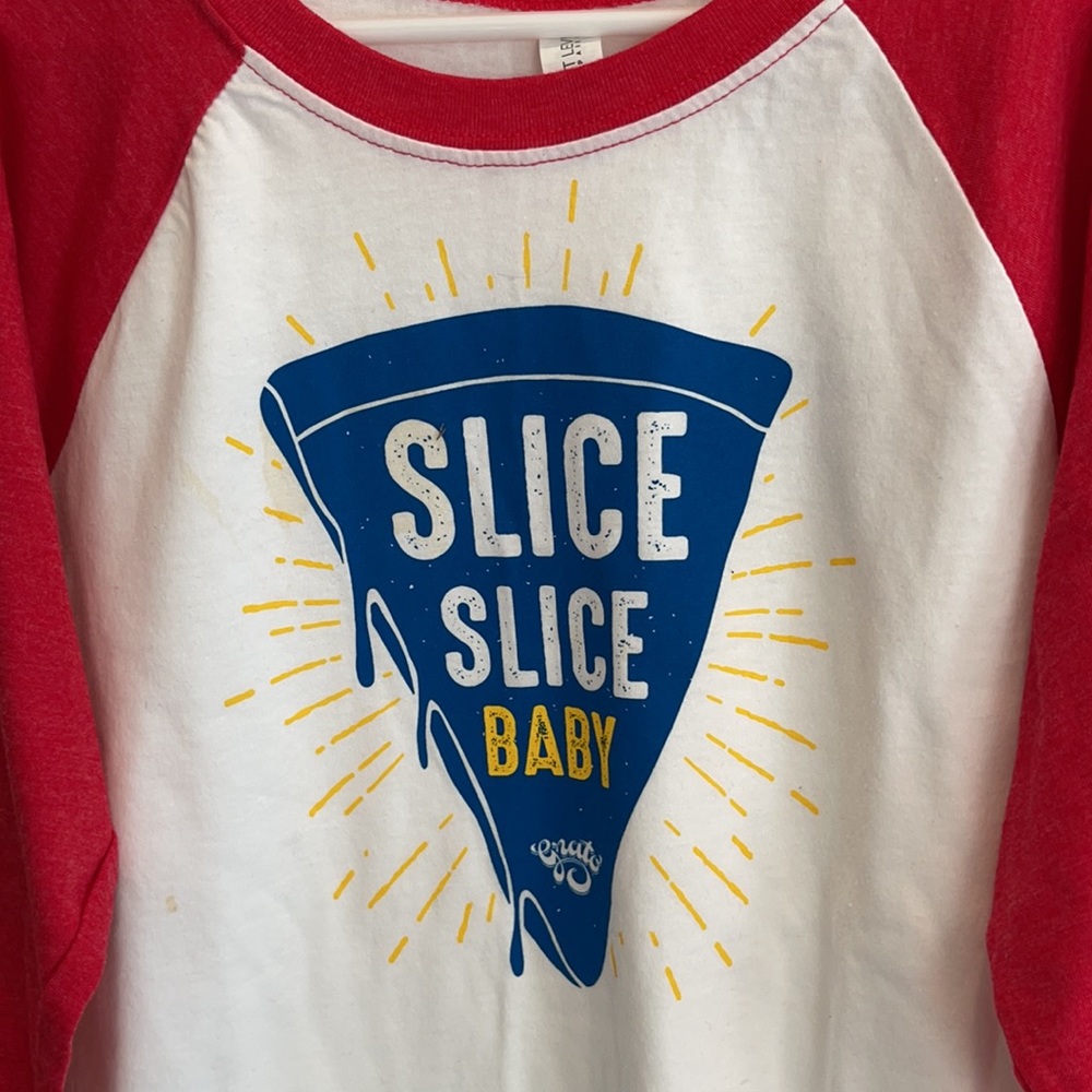 Next Level Apparel pizza slice long sleeve tee S